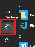 Start Menu Settings Cog