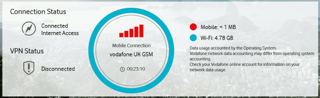 Vodafone Broadband App Connection Status