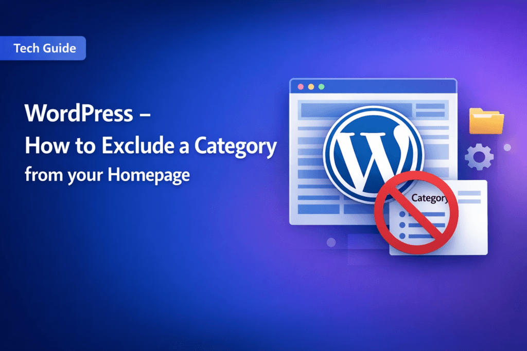 Wordpress exclude category from homepage