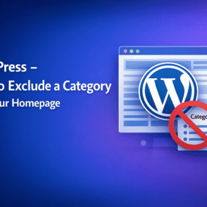Wordpress exclude category from homepage