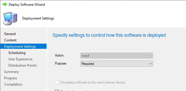 SCCM Deploy Required Program