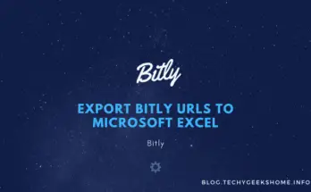 Export Bitly URLs to Excel