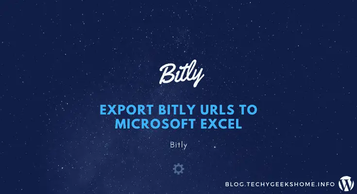 Export Bitly URLs to Excel