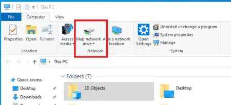 Screenshot of a computer interface highlighting the "Add a Network Drive" option within a file management system, surrounded by various file and folder icons.