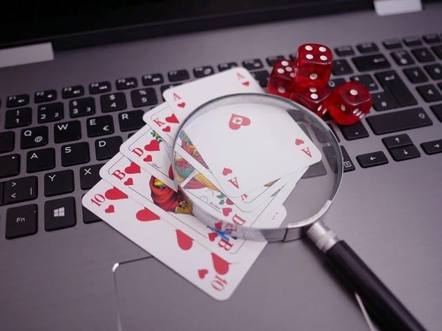 cards and laptop