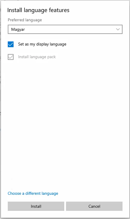 Set as my display language