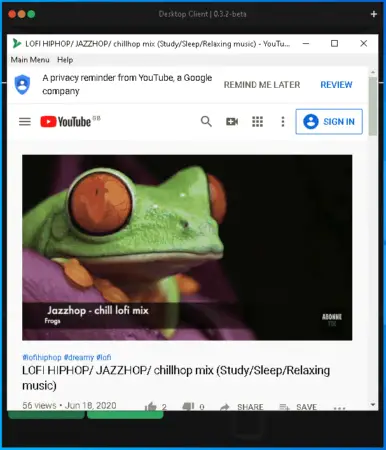 A screenshot of a YouTube video featuring a vibrant green frog with large orange eyes, among multicolored blurred lights, associated with lo-fi hip-hop chillhop music to make money online.