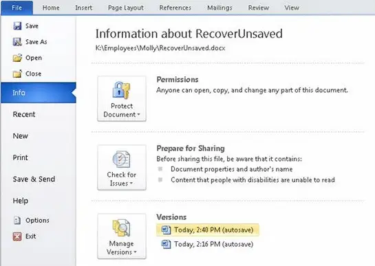 Two Ways to Successfully Recover Unsaved Word Document on Windows 4