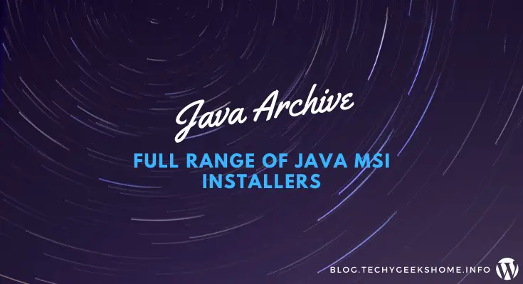 Java MSI Installers