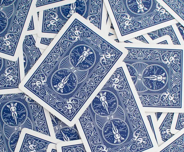 blue playing cards
