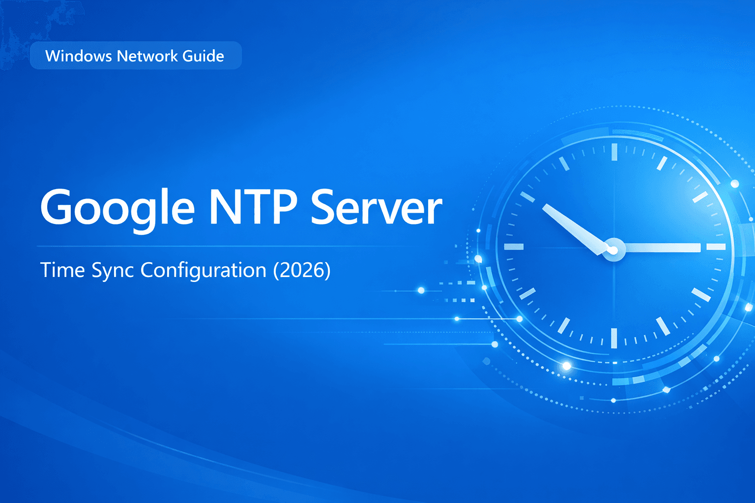 Google NTP server guide for synchronizing time in Windows systems 2026