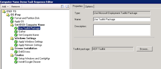 1 1 Use MDT Package step added to the task sequence