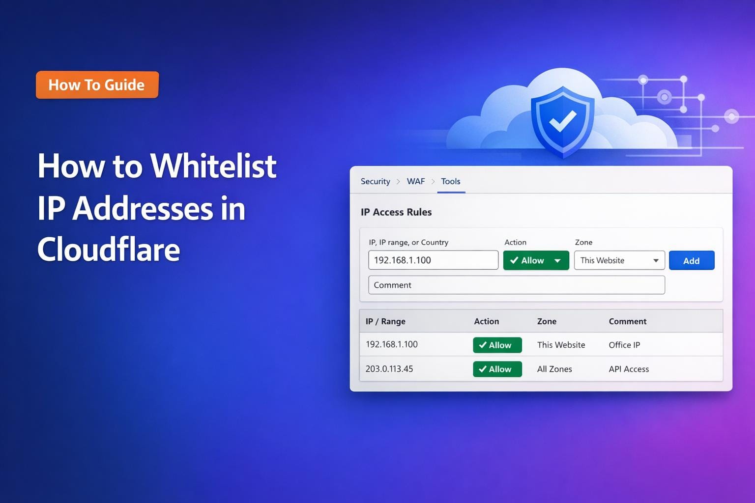 How to Whitelist IP Addresses in Cloudflare