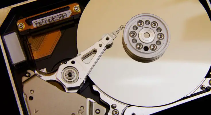 silver hard drive interals