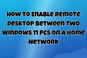 Enable Remote Desktop