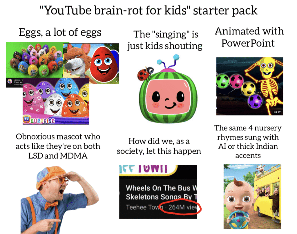 YouTube brain rot fo