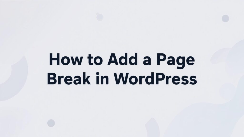 Create a clean modern WordPress style featured image with a minimalist tech aesthetic. Use a light background with subtle gradients or soft abstract shapes. Include a bold clear title text