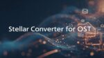 Create a modern professional featured image for a tech blog article titled ‘Stellar Converter for OST. Use a clean bright high‑contrast colour palette with sharp edges and minimalistic g