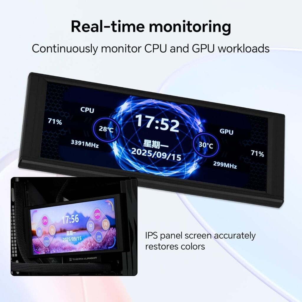 Thermalright 6.86” LCD Hardware Monitor – Real‑Time PC Stats for Your Gaming Setup — screenshot
