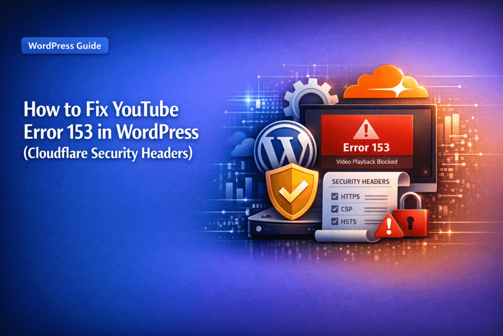 How to Fix YouTube Error 153 in WordPress (Cloudflare Security Headers)