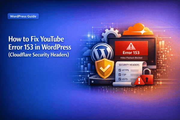 How to Fix YouTube Error 153 in WordPress (Cloudflare Security Headers)