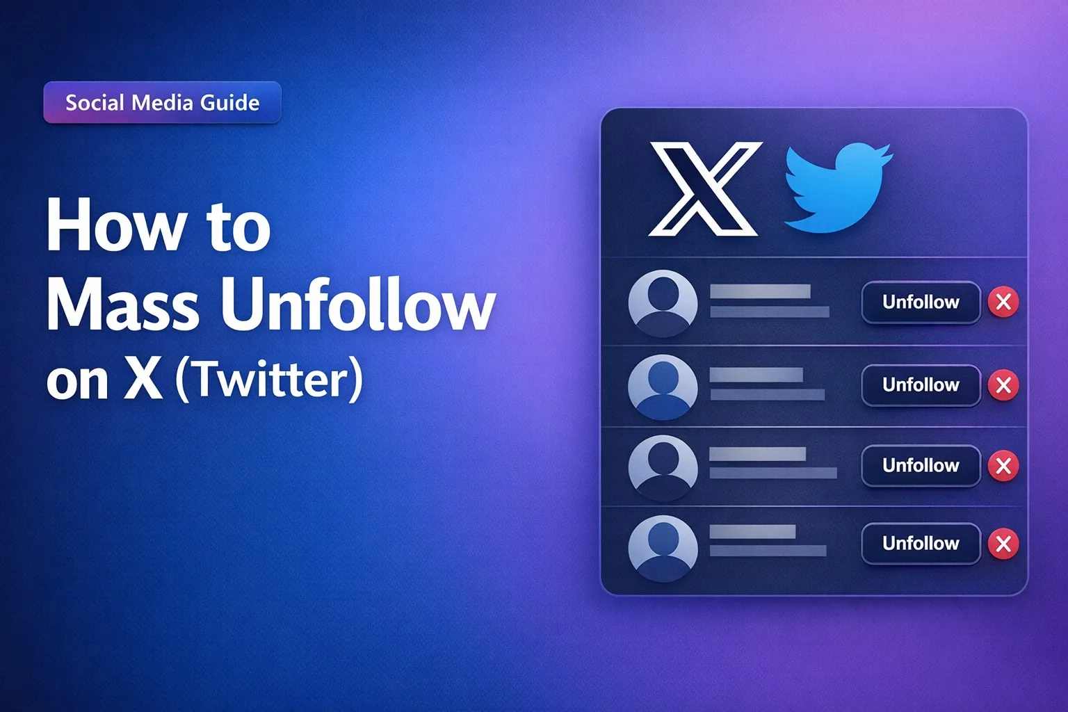 How to mass unfollow on X Twitter in 2026 using free browser scripts and Chrome extensions