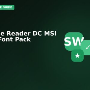 Adobe Reader DC MSI and Font Pack
