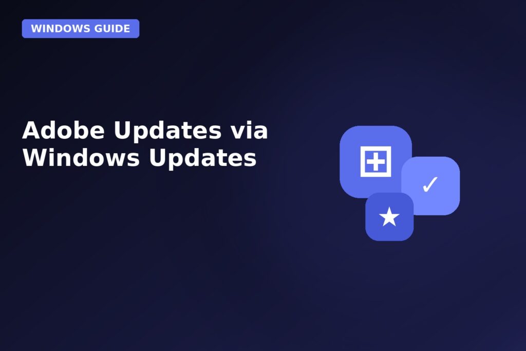 Adobe Updates Via Windows Updates