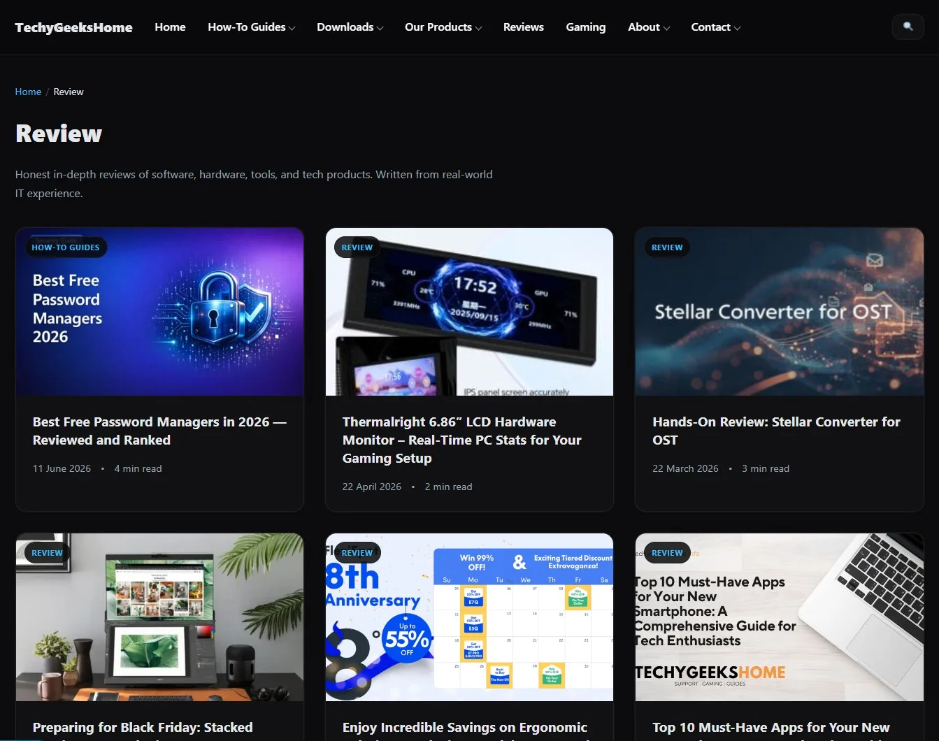 Category navigation in NeoDark Pro