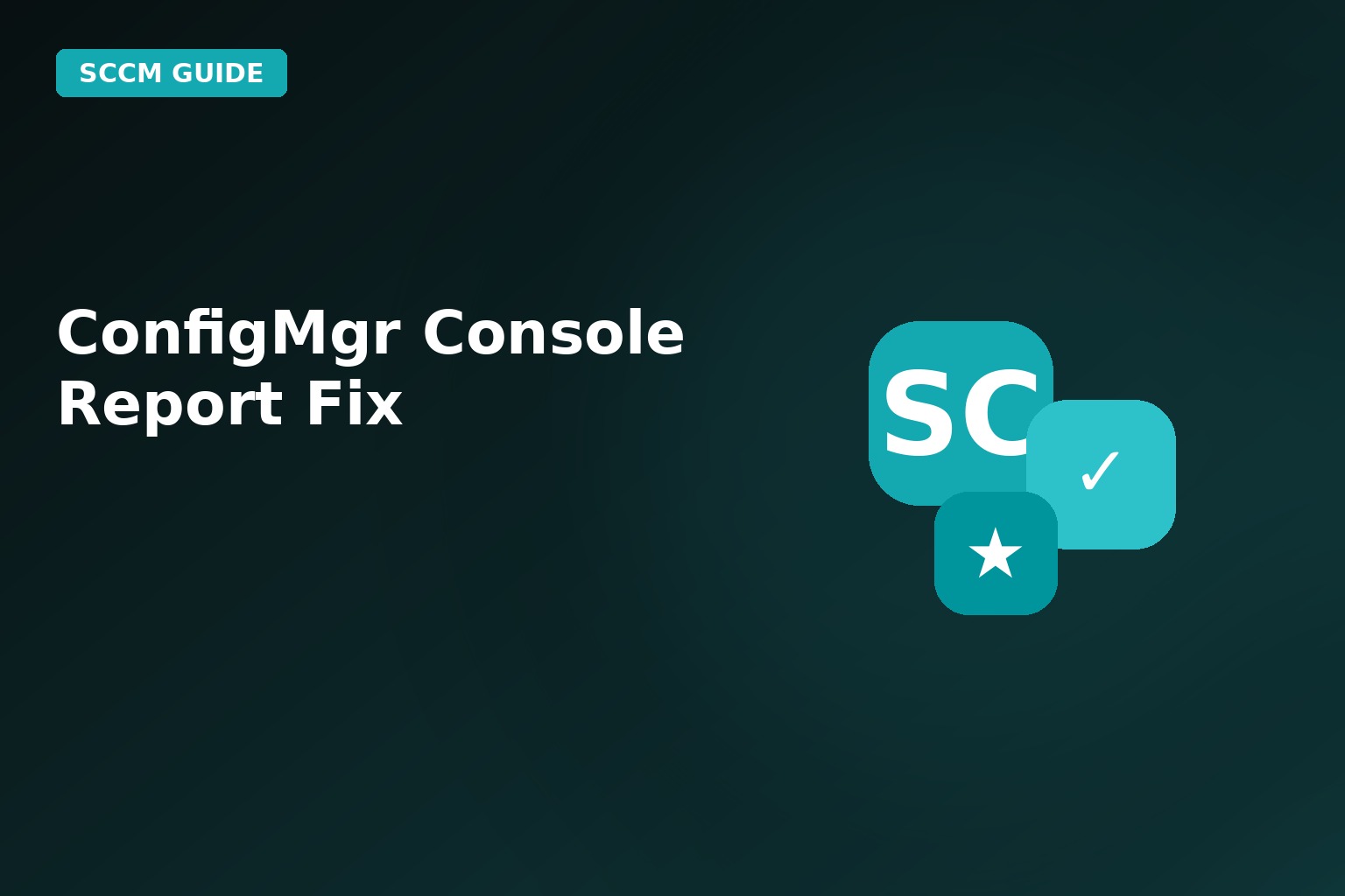 Configmgr Console Report Fix