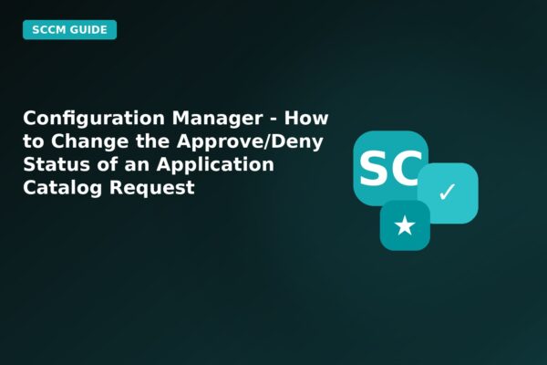 configuration manager how to change the approvedeny status of an