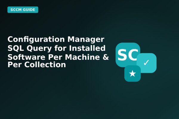 configuration manager sql query for installed software per machine