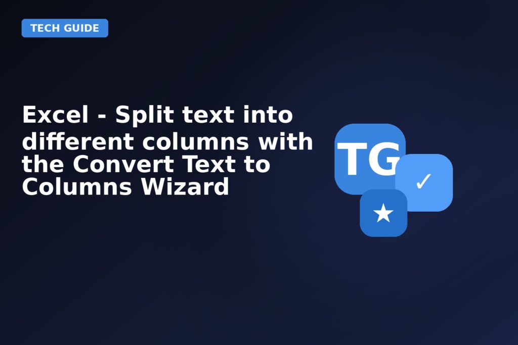 Excel Split Text Into Different Columns With The Convert Text To