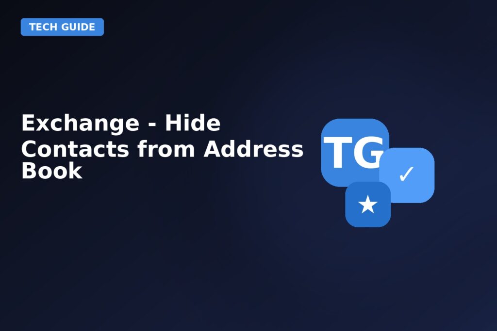 Exchange Hide Contacts From Address Book