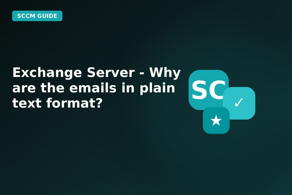 Exchange Server Why Are The Emails In Plain Text Format