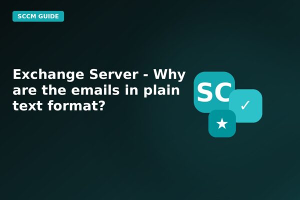 exchange server why are the emails in plain text format