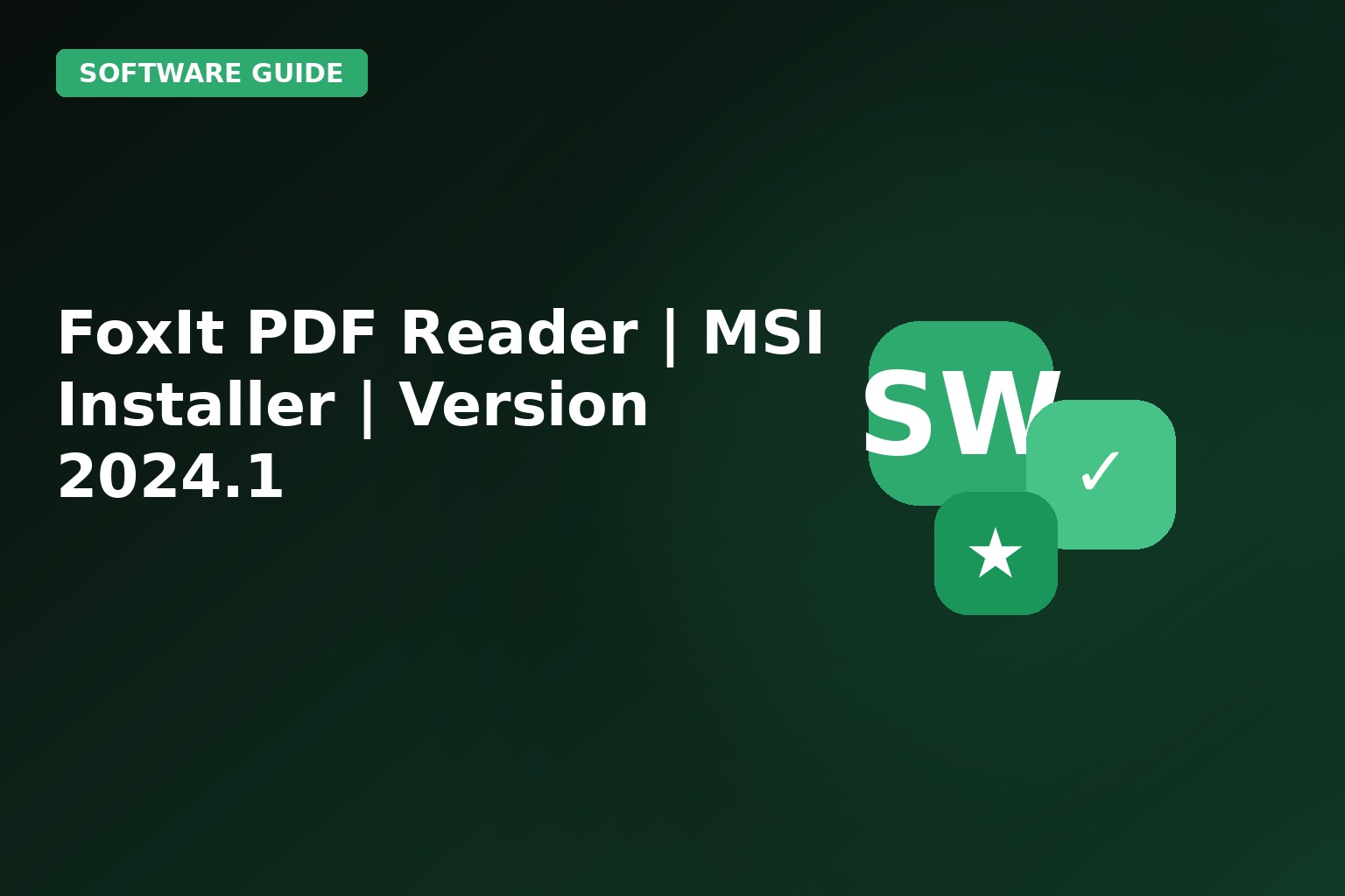 Foxit PDF Reader MSI Installer Version