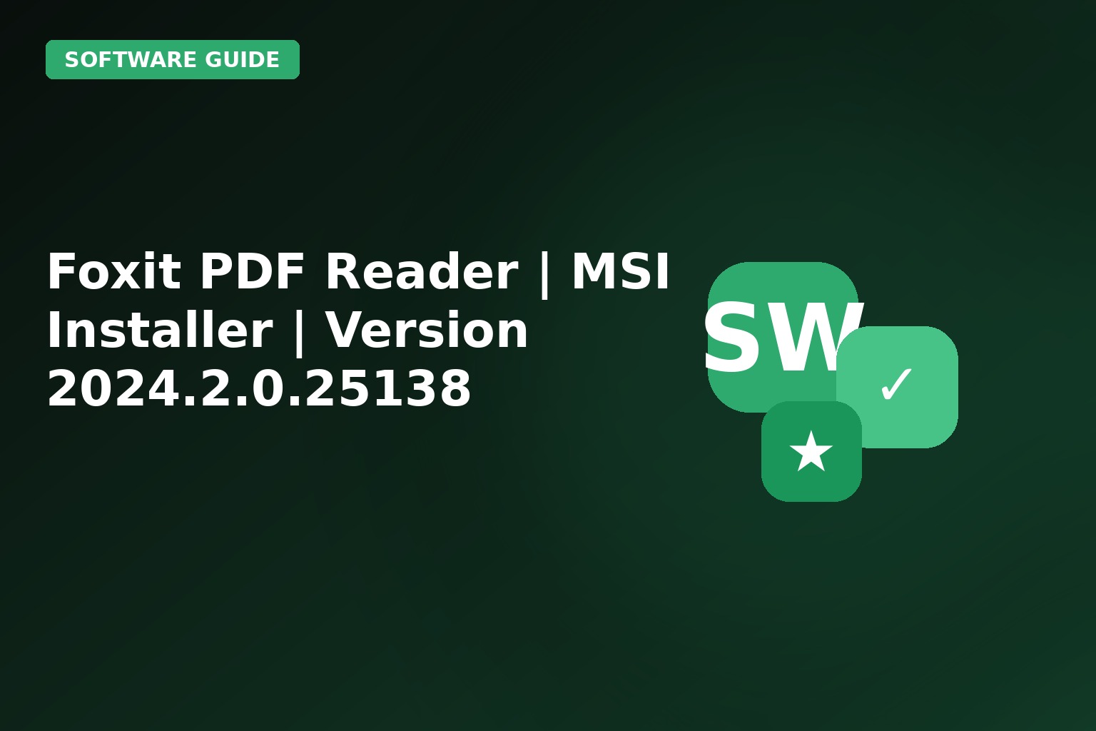 Foxit PDF Reader MSI Installer Version