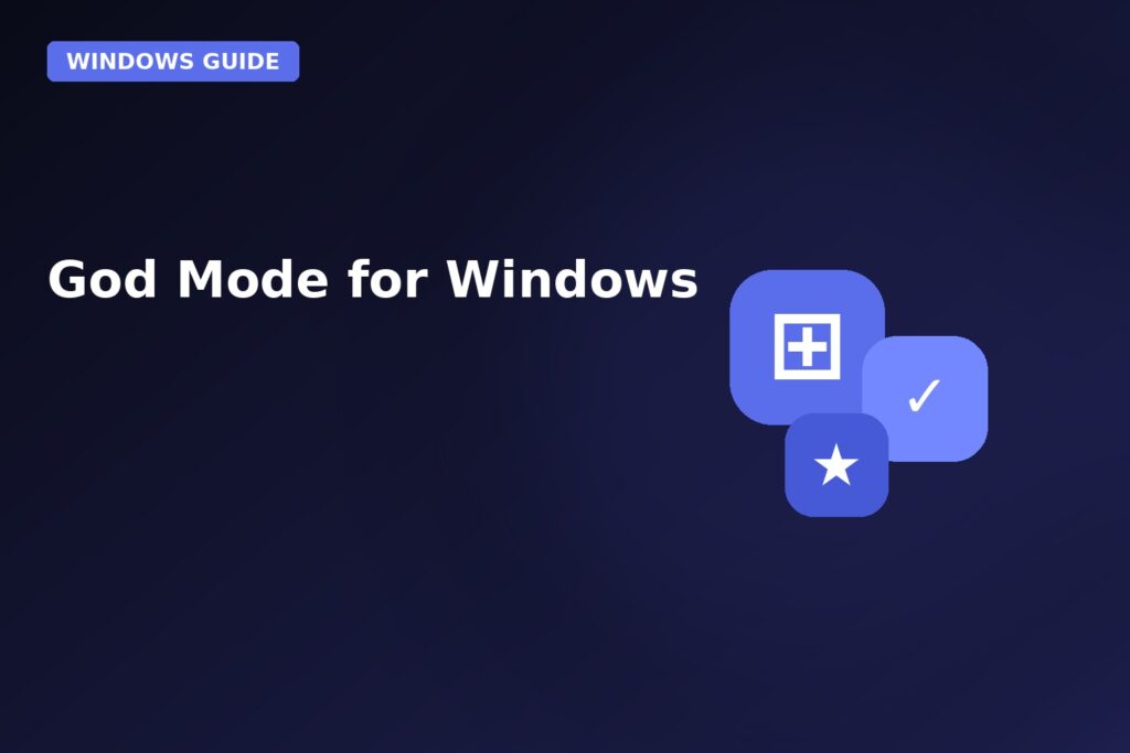 God Mode For Windows