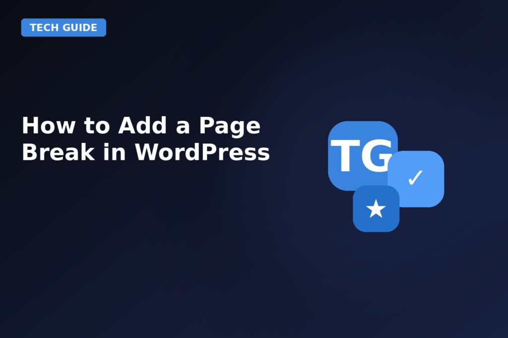 How To Add A Page Break In Wordpress