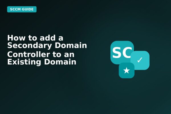 how to add a secondary domain controller to an existing domain
