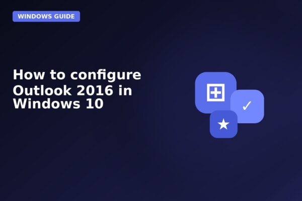 how to configure outlook 2016 in windows 10