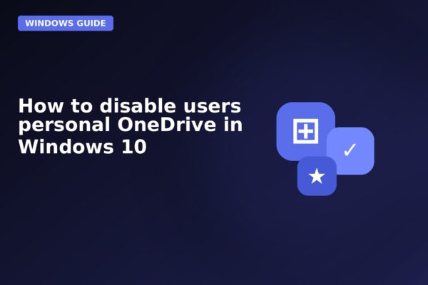how to disable users personal onedrive in windows 10
