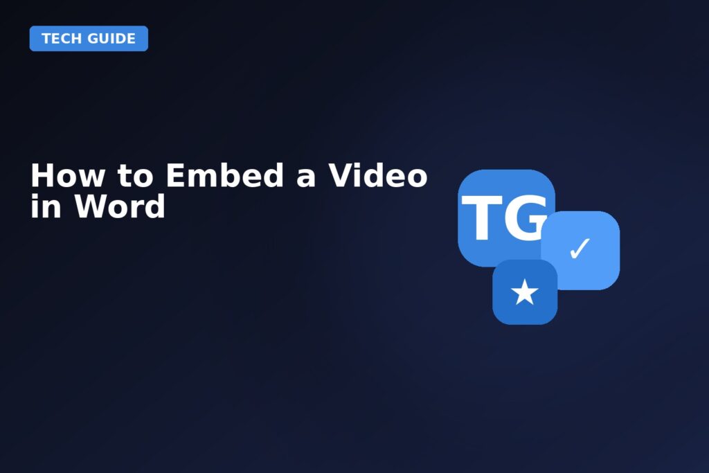 How To Embed A Video In Word