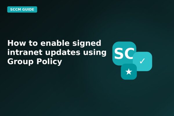 how to enable signed intranet updates using group policy