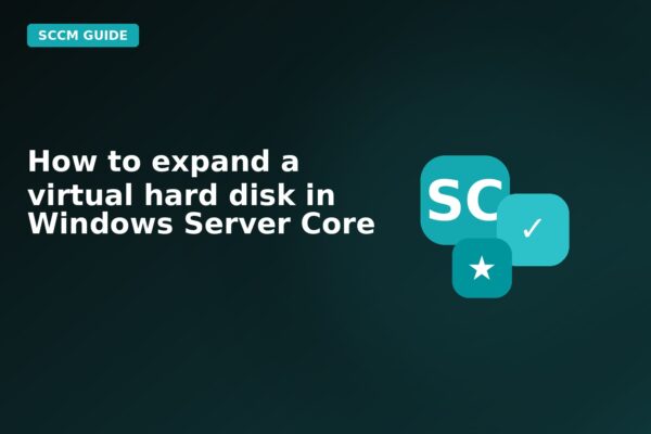 how to expand a virtual hard disk in windows server core