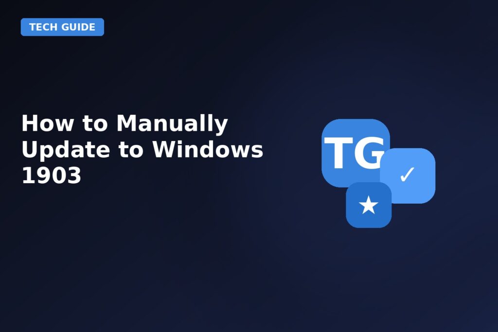How To Manually Update To Windows