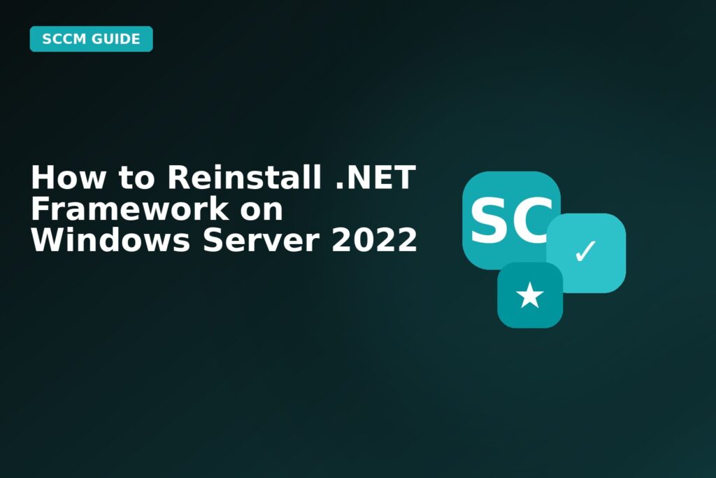 How To Reinstall Net Framework On Windows Server
