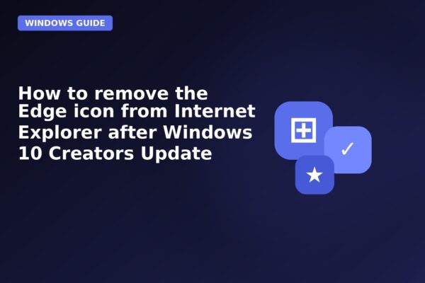 how to remove the edge icon from internet explorer after windows 10