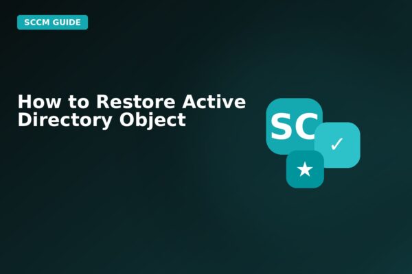 how to restore active directory object